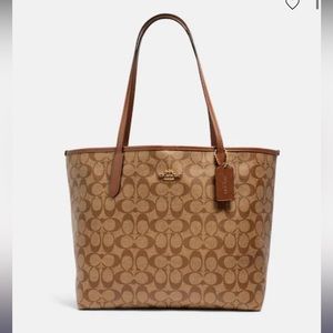 Coach canvas tote bag